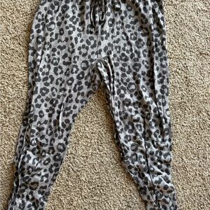 Sonoma Gray and Black Leopard Print Pajama Pants